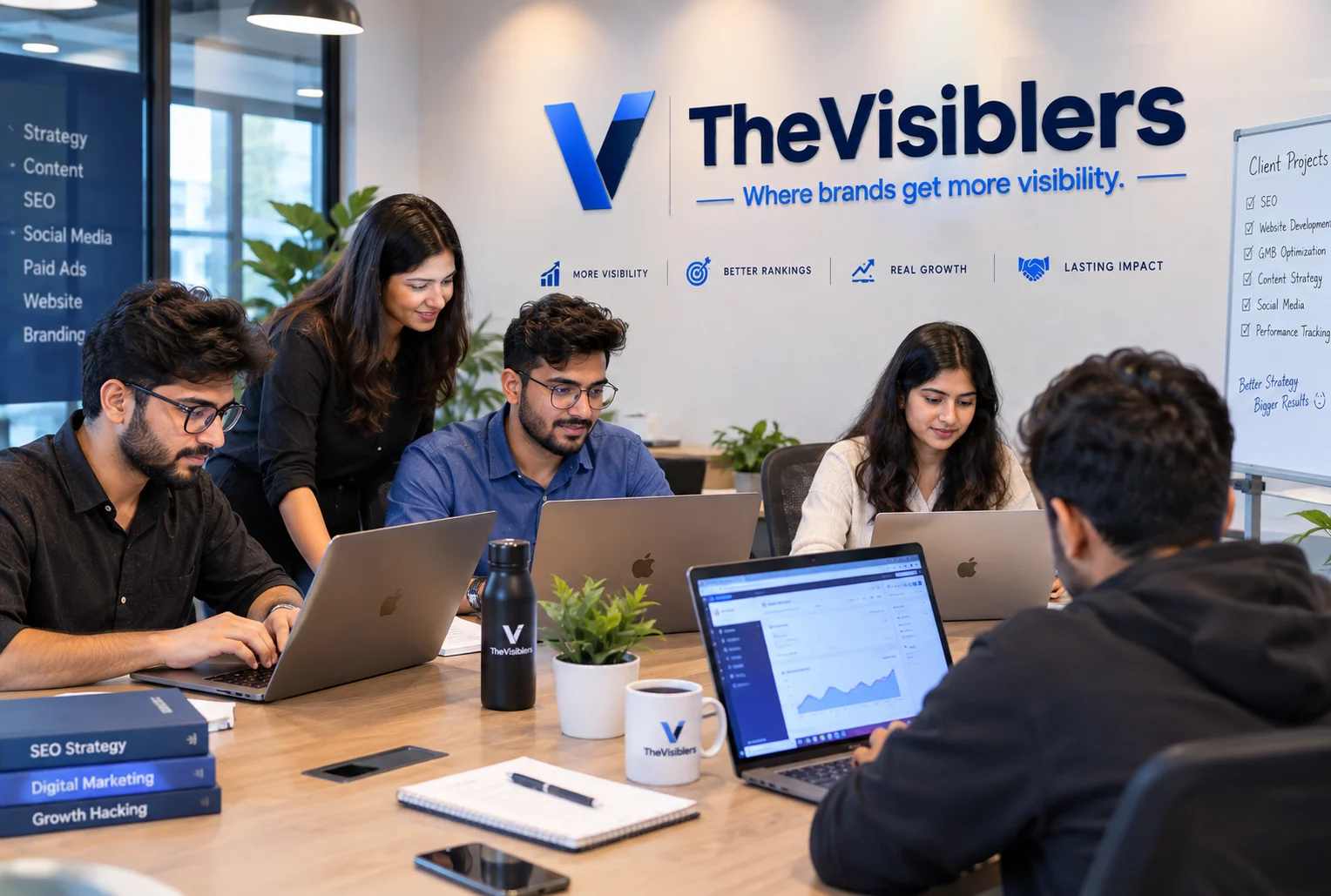 TheVisiblers team helping businesses grow through SEO, websites and digital marketing